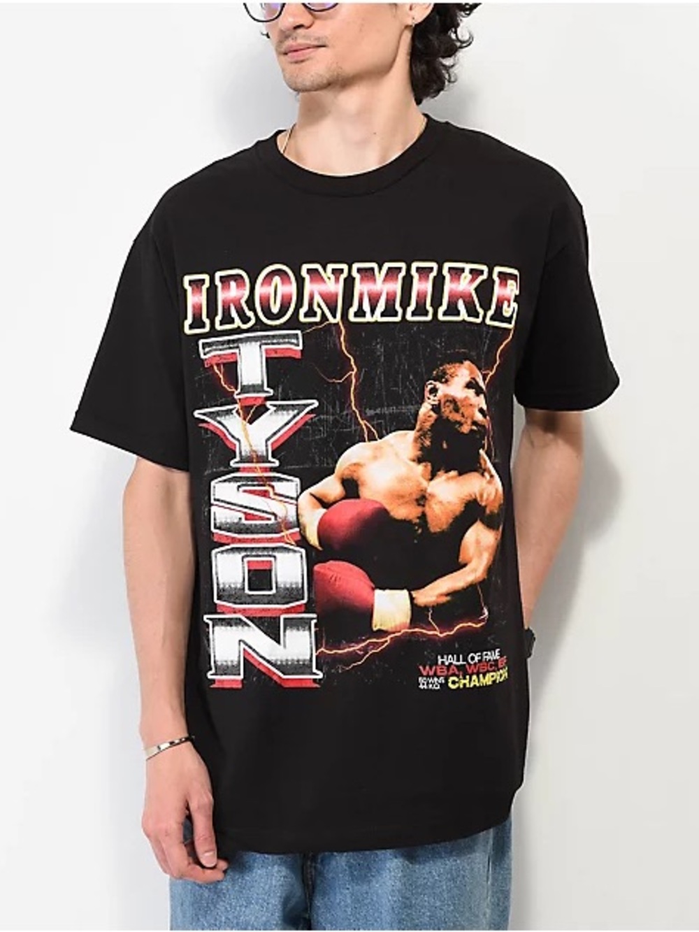 Mike Tyson Iron Mike Graphic T-Shirt Black Boxing Champion Adult Small
